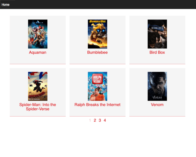 Screenshot of "MovieDB API"