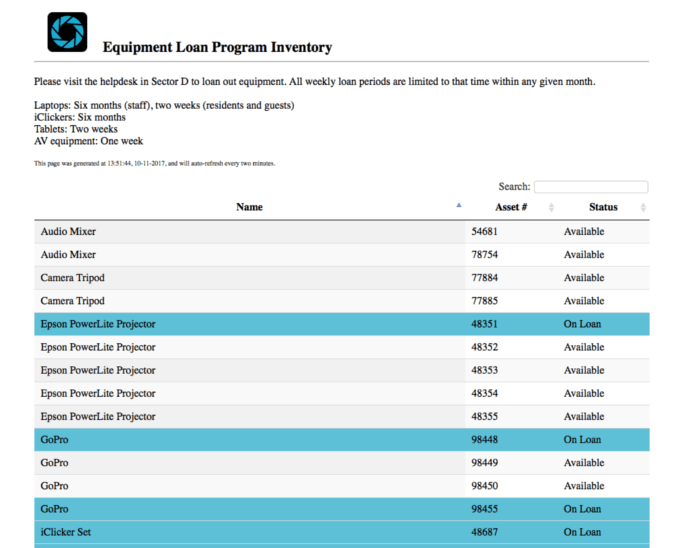 Screenshot of "Loan Database Viewer"